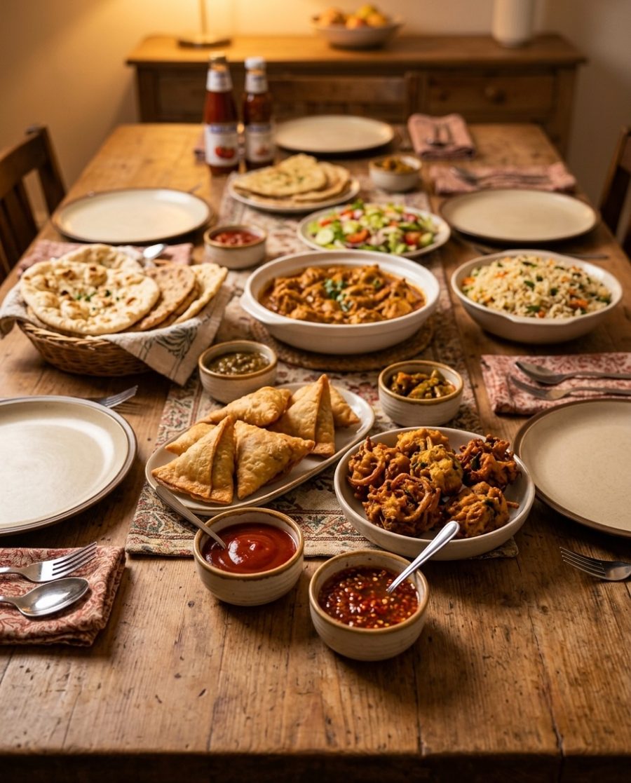 A family table set with Mitchell's goodness